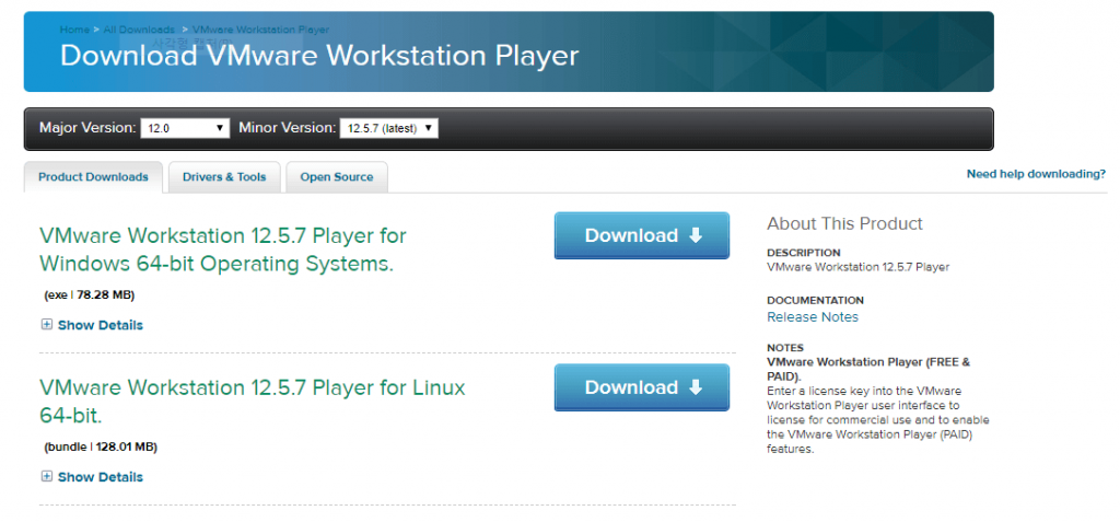 vm player for windows download