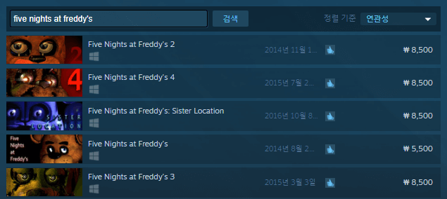 스팀 프레디 피자가게